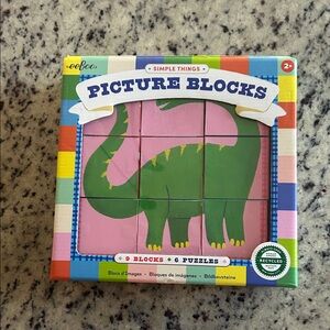 adidas Picture Blocks - Pink and Green Dino Fun